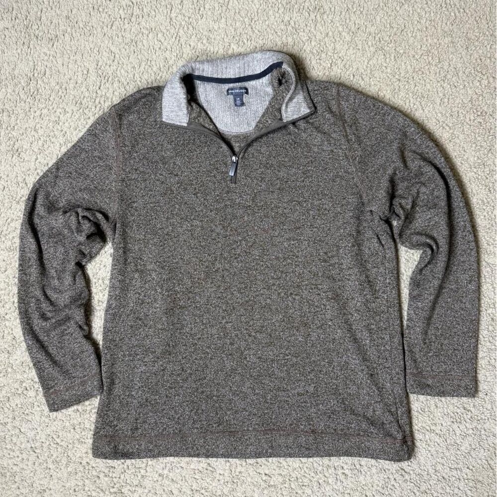 Van-heusen Men's Grey and Brown Sweatshirt